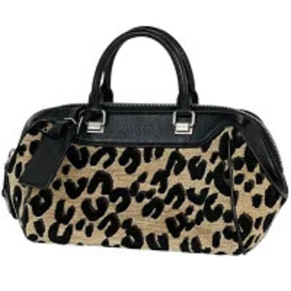 Louis Vuitton Baby Handbag Monogram Leopard Beige Black